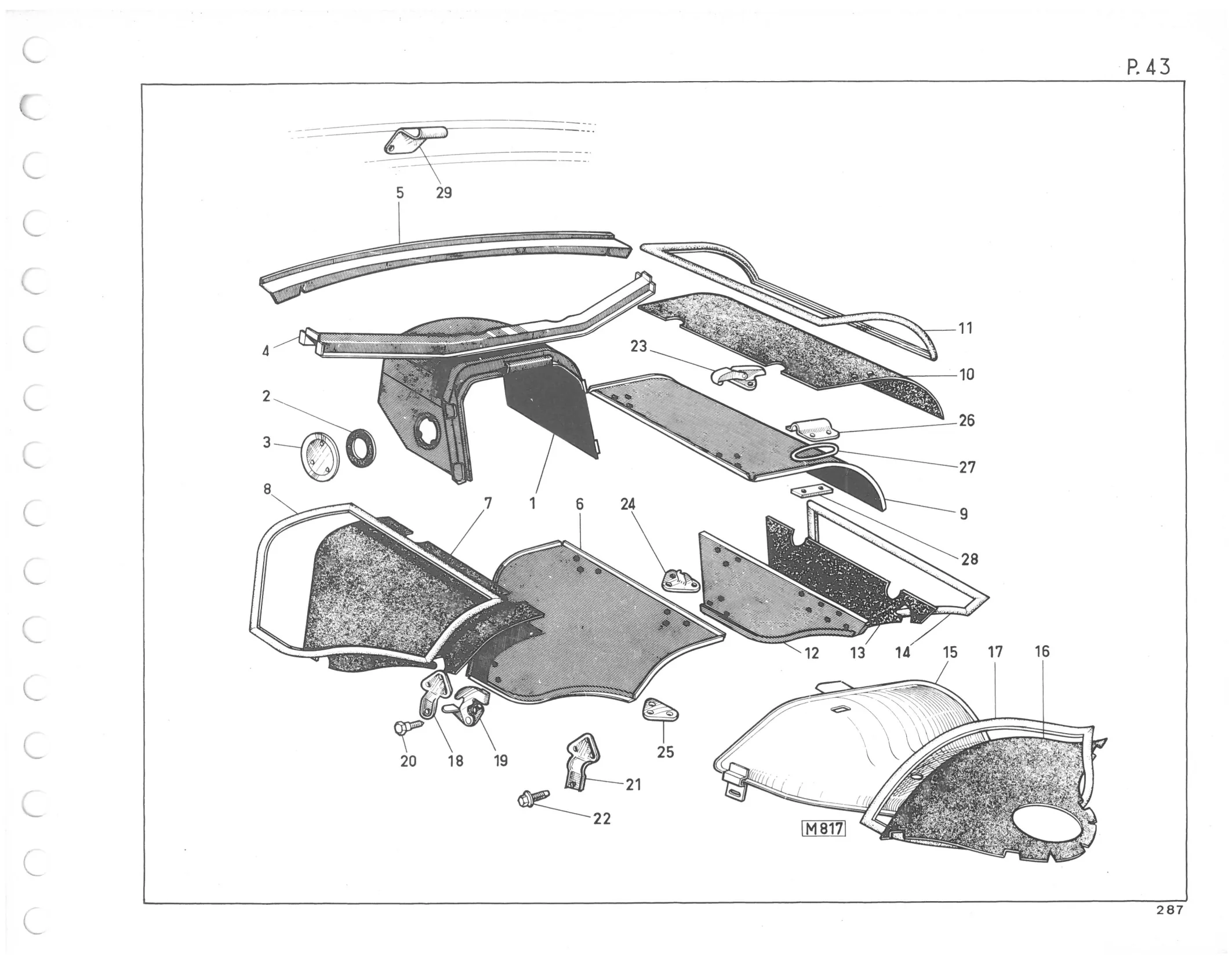 Planche 32: Cabine Elements Exterieurs De Cabine, page 256 of 545 — 350-450-480-490-530 Diesel Spare Parts Catalogue, Tome I