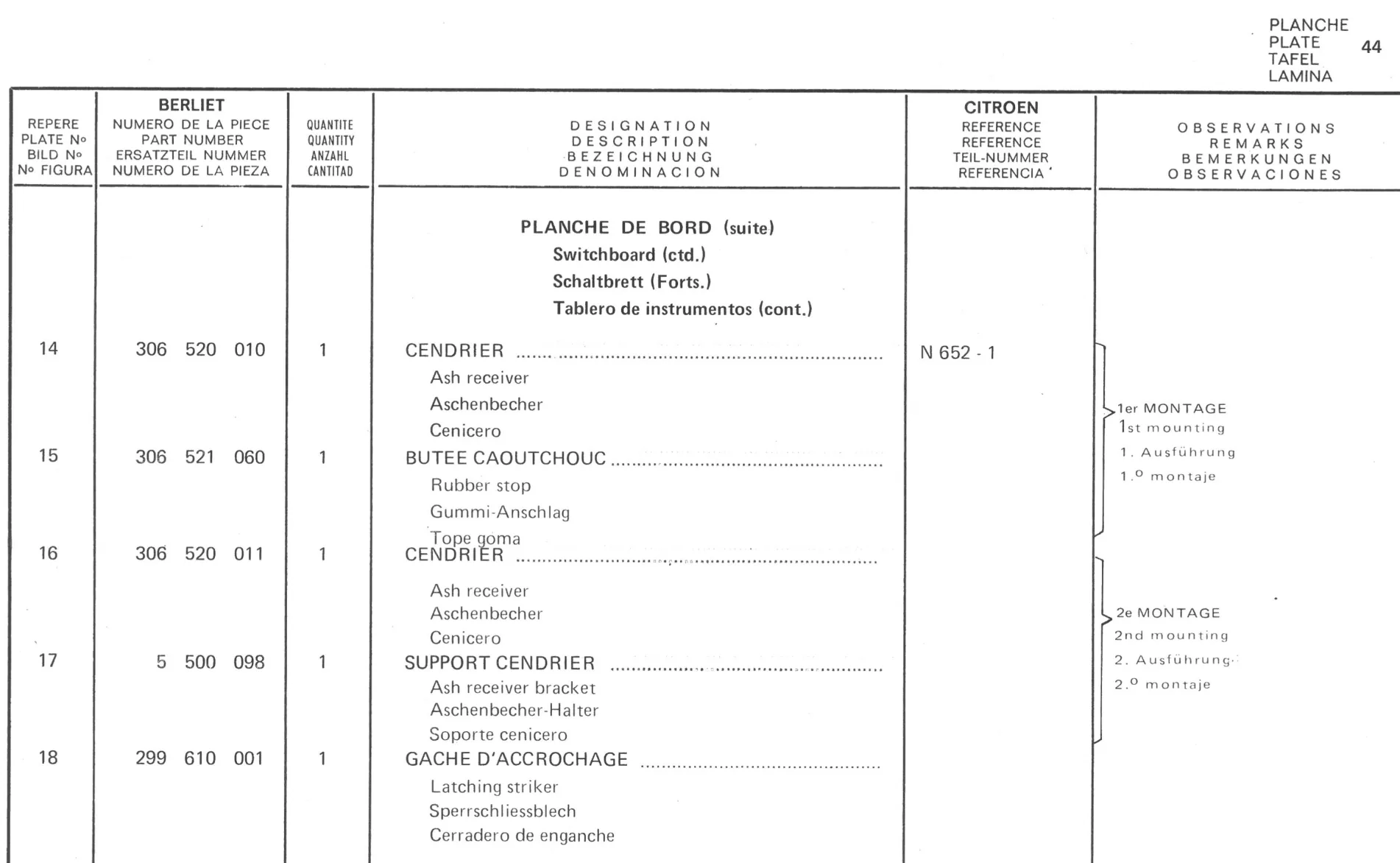 Planche 32: Cabine Elements Exterieurs De Cabine, page 259 of 545 — 350-450-480-490-530 Diesel Spare Parts Catalogue, Tome I