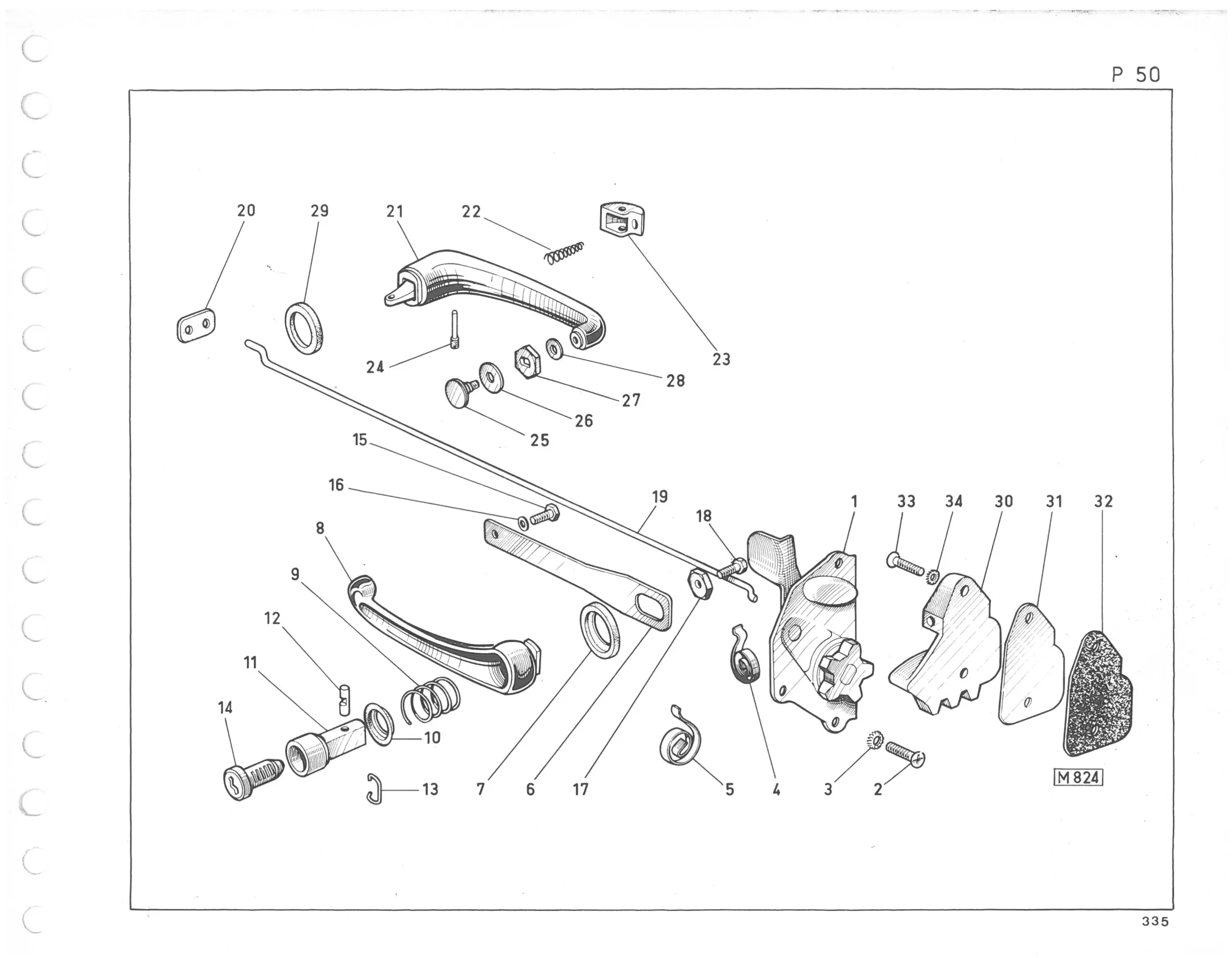 Planche 39: Portes De Cabine, page 293 of 545 — 350-450-480-490-530 Diesel Spare Parts Catalogue, Tome I