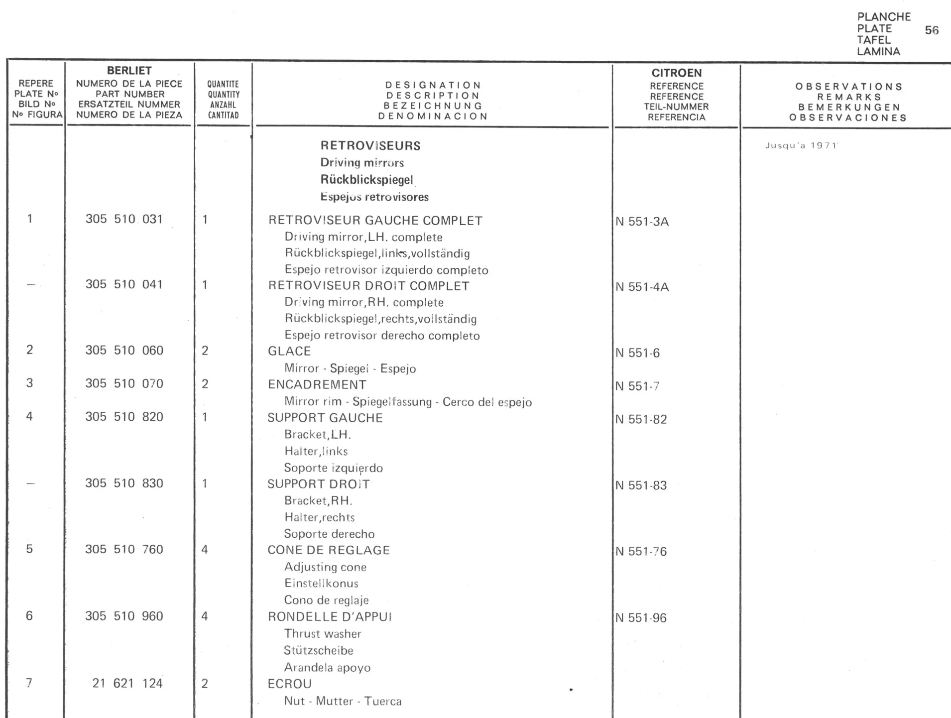 Planche 44: Siege Articule Jusqu’A, page 313 of 545 — 350-450-480-490-530 Diesel Spare Parts Catalogue, Tome I