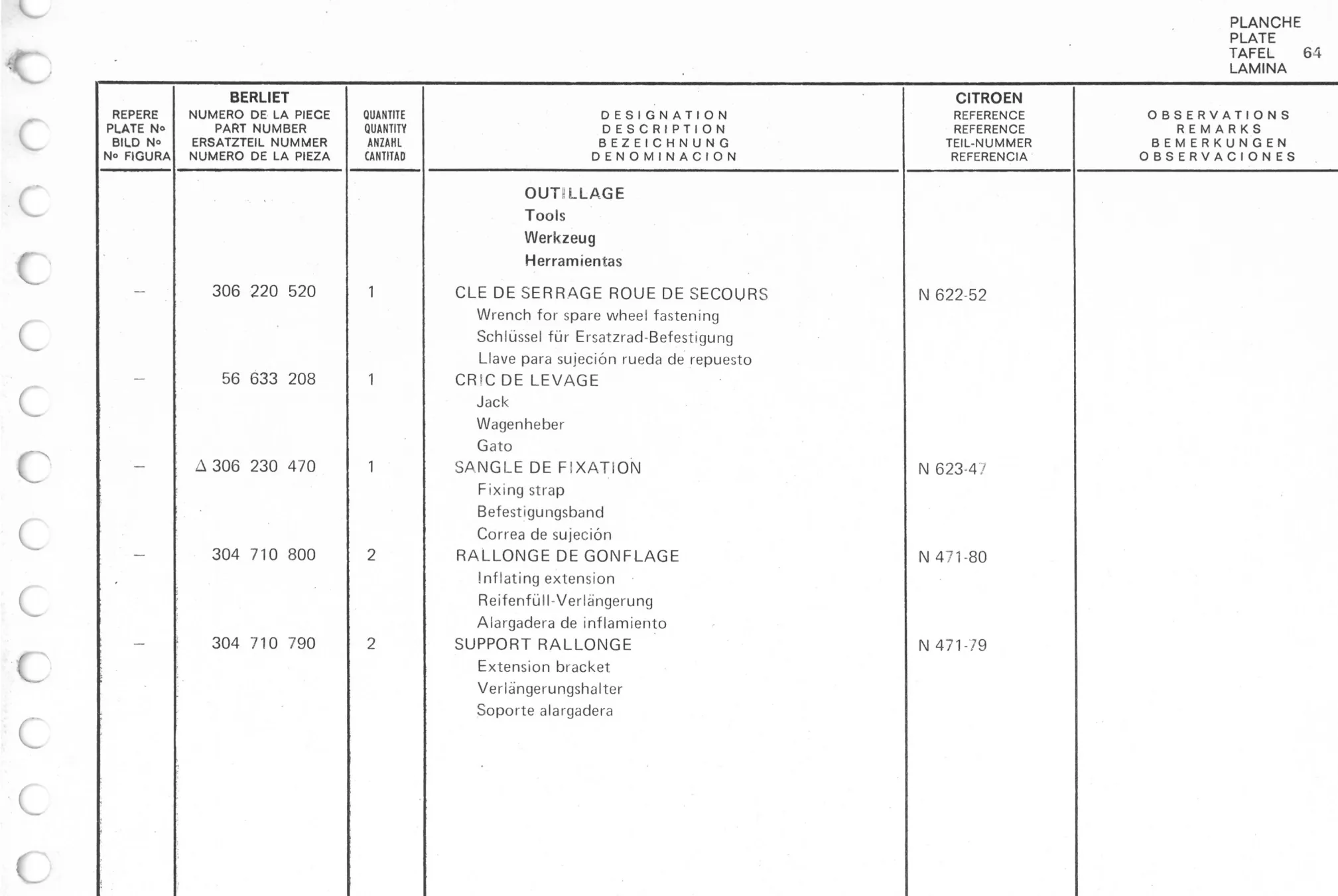 Planche 50: Appareils Sur Tableau, De Bor, page 346 of 545 — 350-450-480-490-530 Diesel Spare Parts Catalogue, Tome I