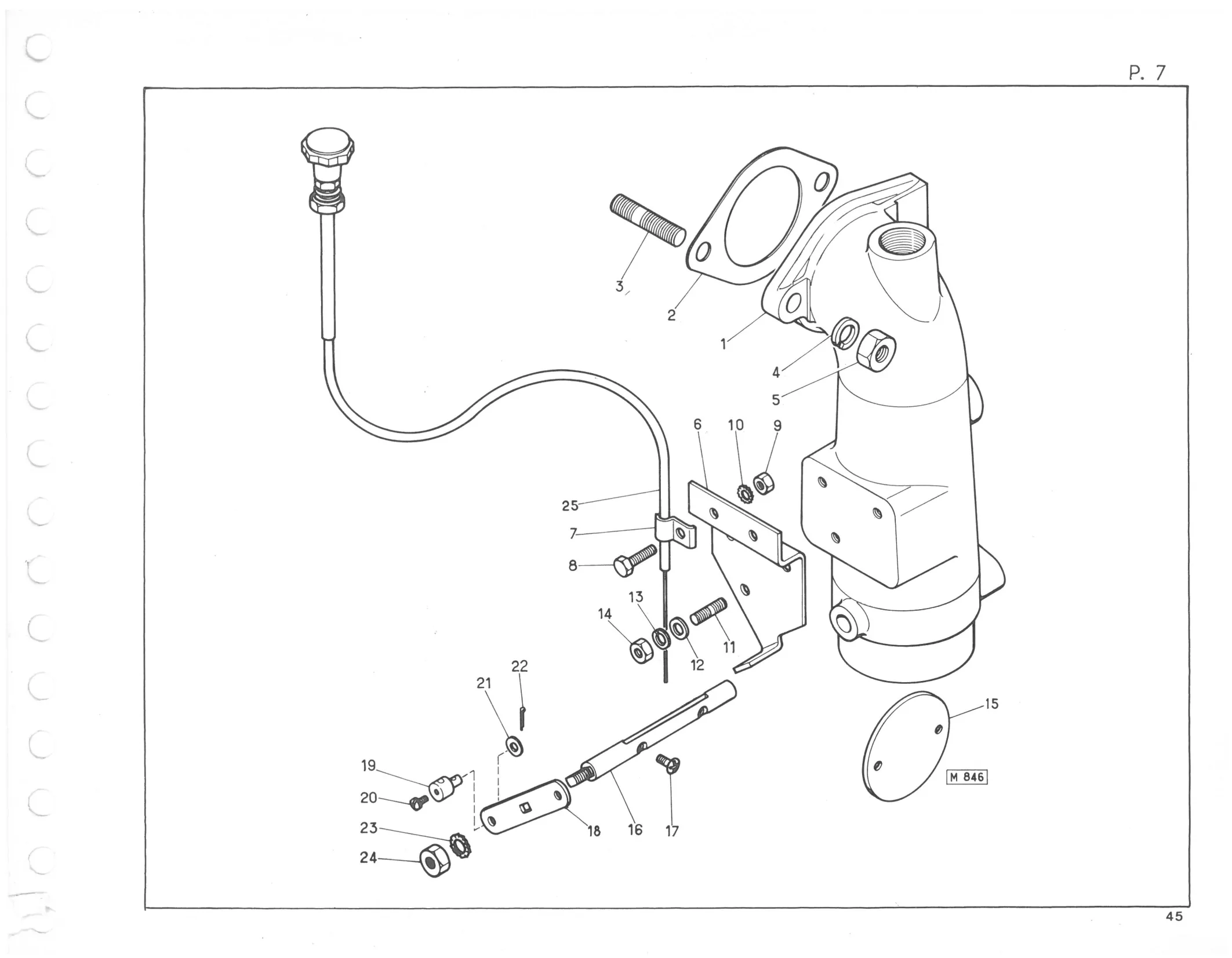 Planche 7: Collecteur Dadmission Auxiliaire, page 397 of 545 — 350-450-480-490-530 Diesel Spare Parts Catalogue, Tome I