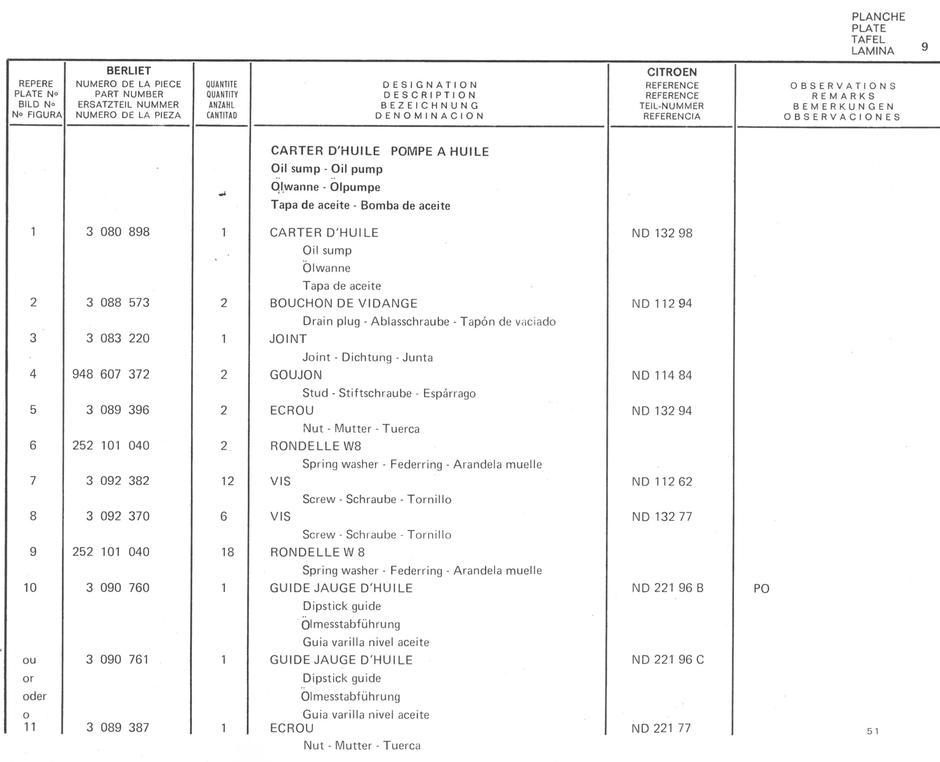 Planche 8: Systeme De Demarrage A Froid, page 401 of 545 — 350-450-480-490-530 Diesel Spare Parts Catalogue, Tome I