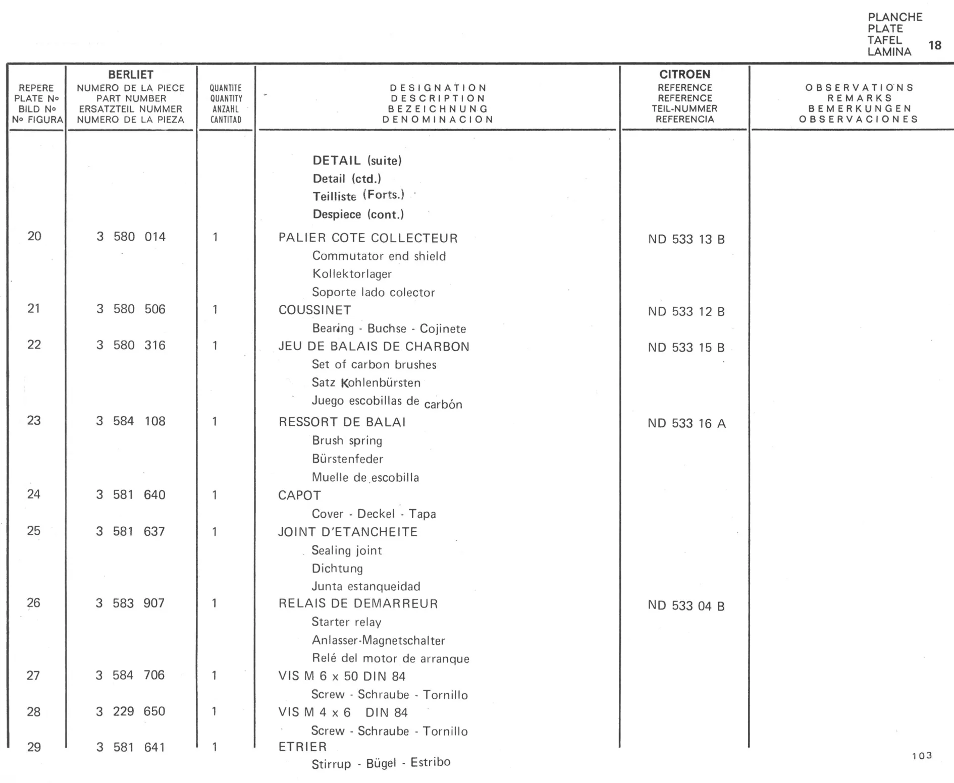 Planche 10: Filtre A Huile, page 440 of 545 — 350-450-480-490-530 Diesel Spare Parts Catalogue, Tome I