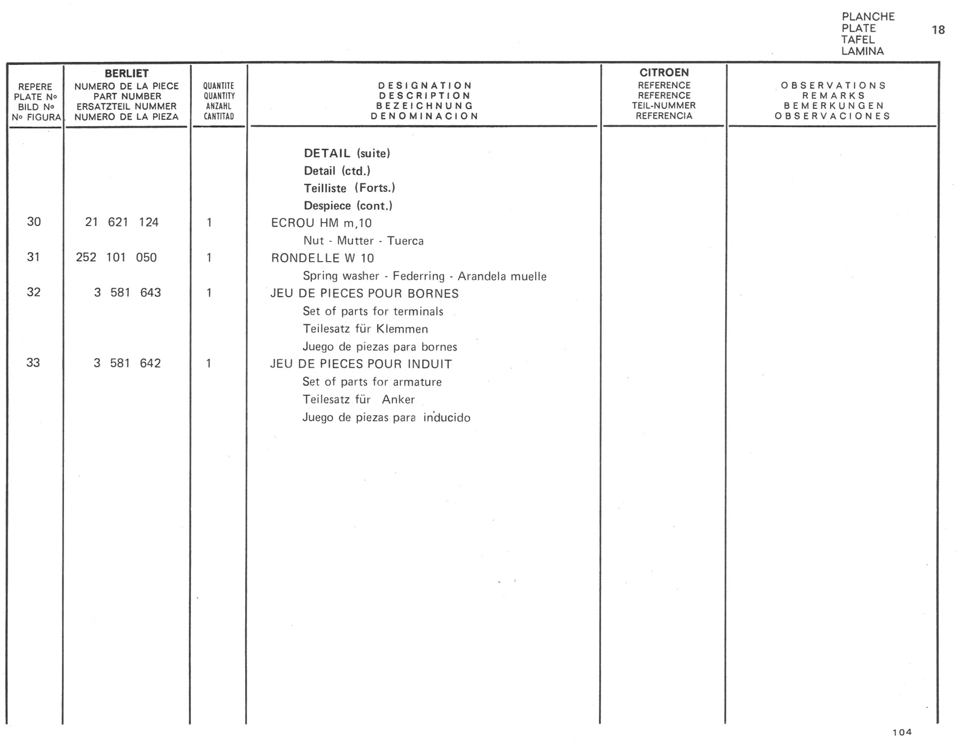 Planche 10: Filtre A Huile, page 441 of 545 — 350-450-480-490-530 Diesel Spare Parts Catalogue, Tome I