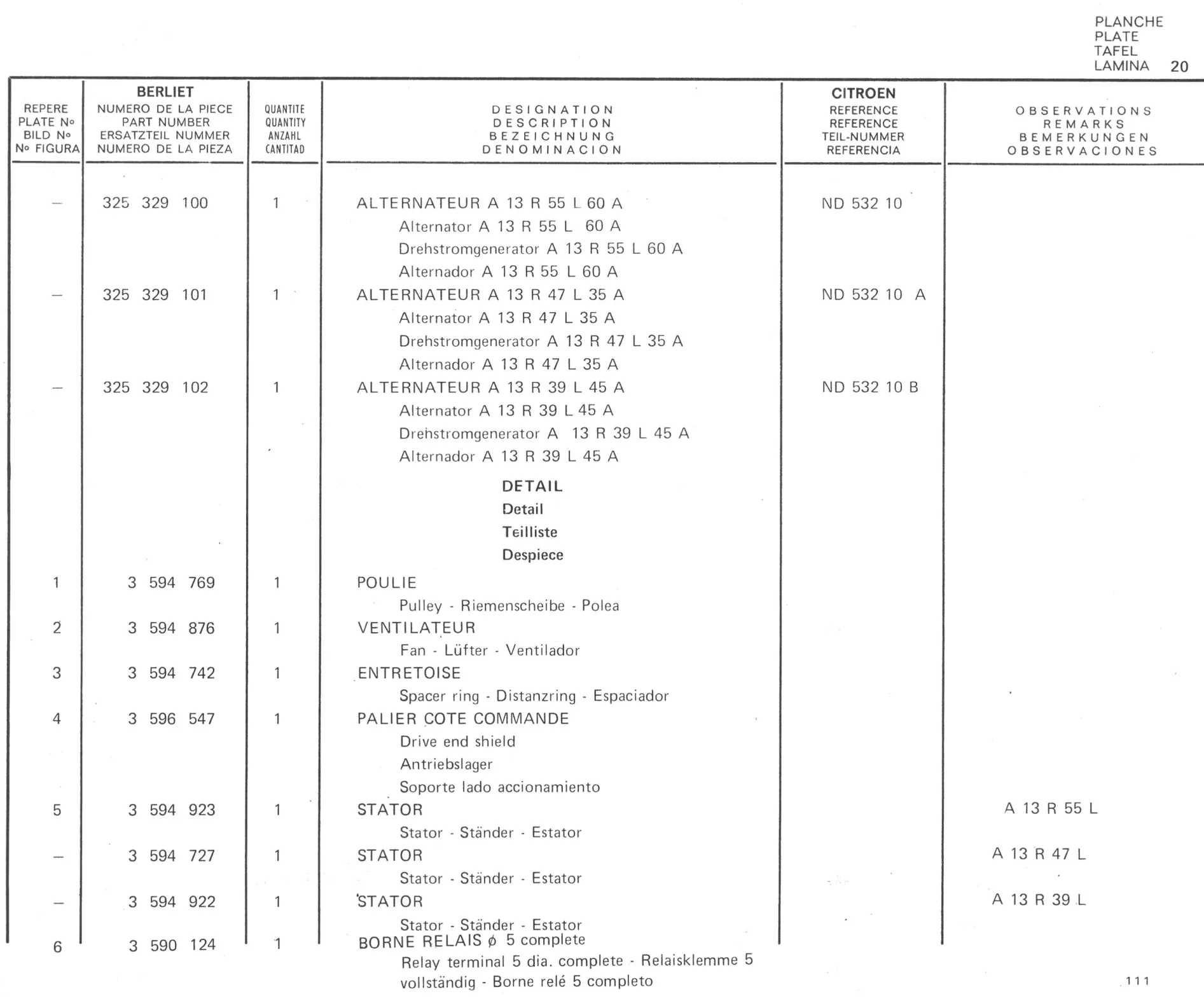 Planche 10: Filtre A Huile, page 446 of 545 — 350-450-480-490-530 Diesel Spare Parts Catalogue, Tome I