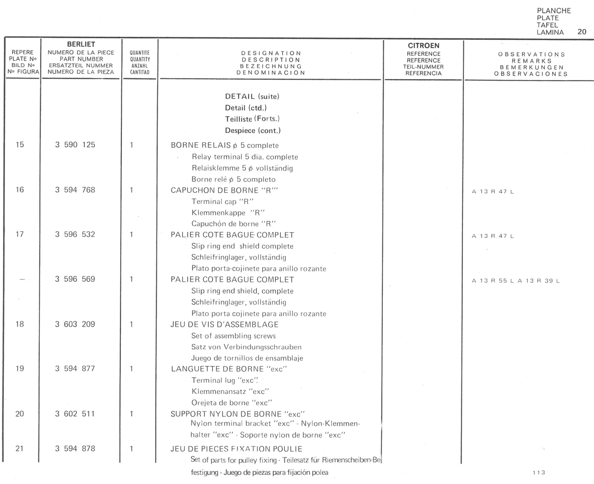 Planche 10: Filtre A Huile, page 448 of 545 — 350-450-480-490-530 Diesel Spare Parts Catalogue, Tome I