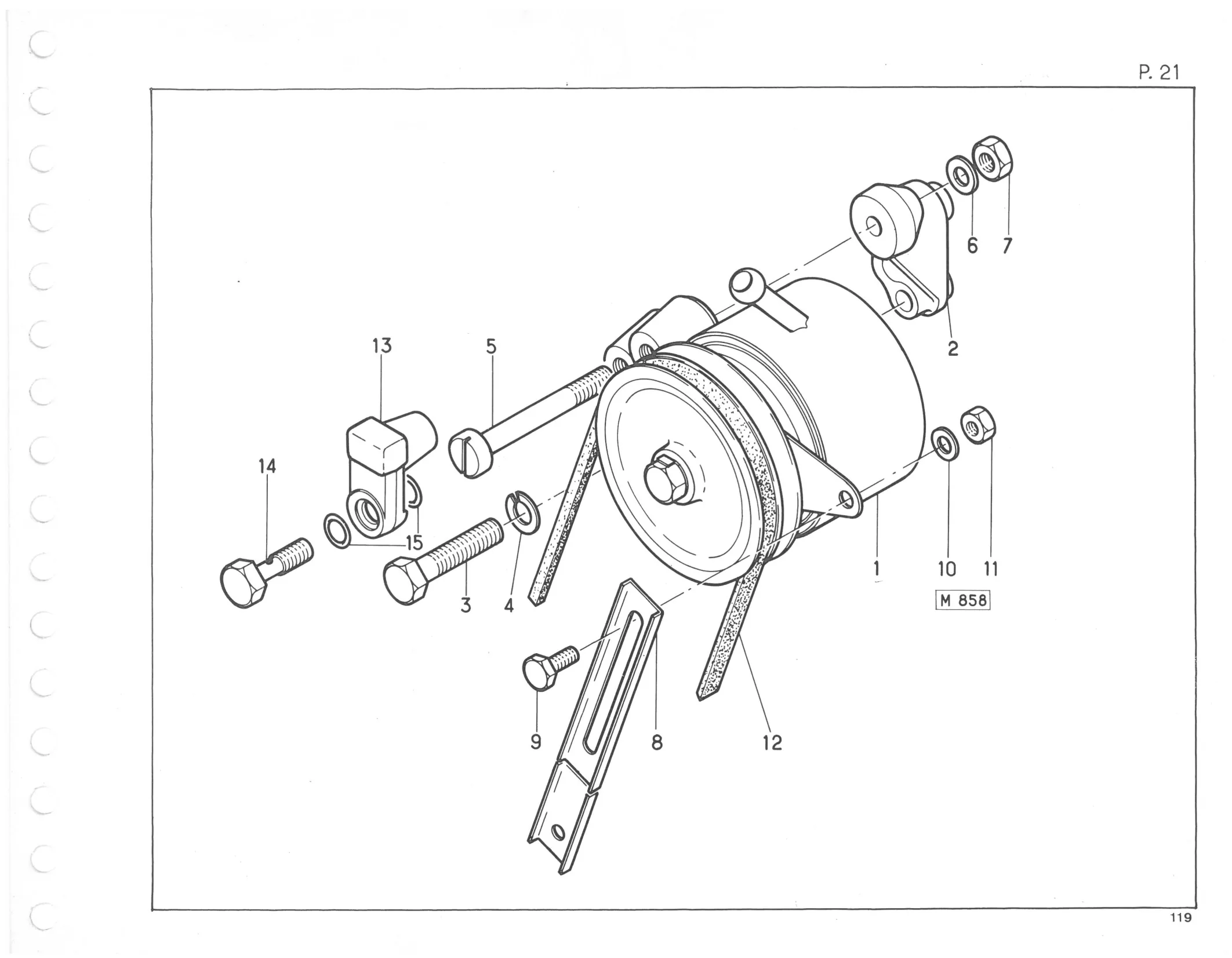 Planche 11: Pompe A Eau, page 453 of 545 — 350-450-480-490-530 Diesel Spare Parts Catalogue, Tome I