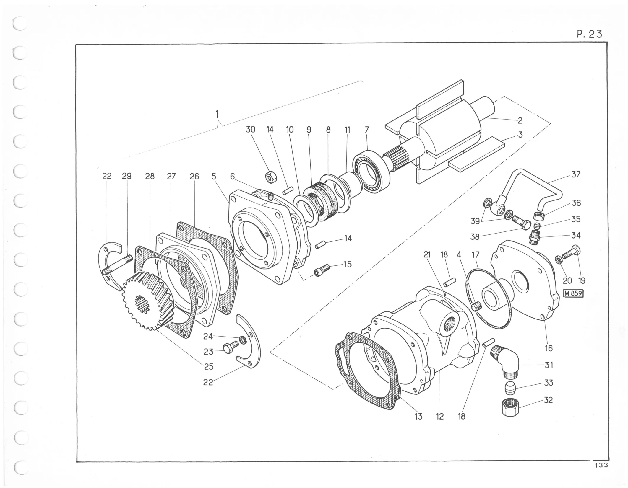 Planche 20: Pompe Haute Pression, page 464 of 545 — 350-450-480-490-530 Diesel Spare Parts Catalogue, Tome I
