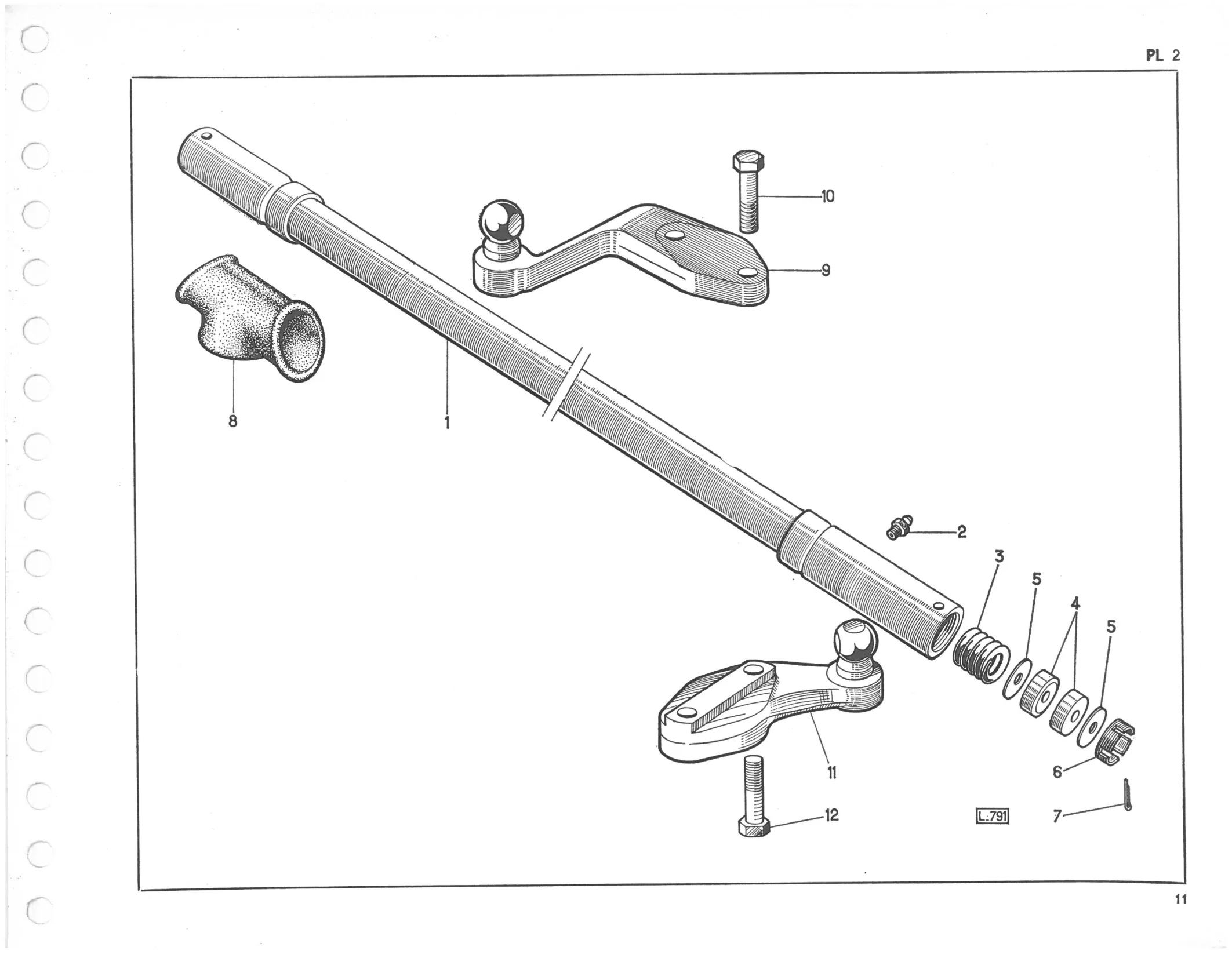Planche 1: Corps D’Essieu Fusees Et Moyeux, page 510 of 545 — 350-450-480-490-530 Diesel Spare Parts Catalogue, Tome I