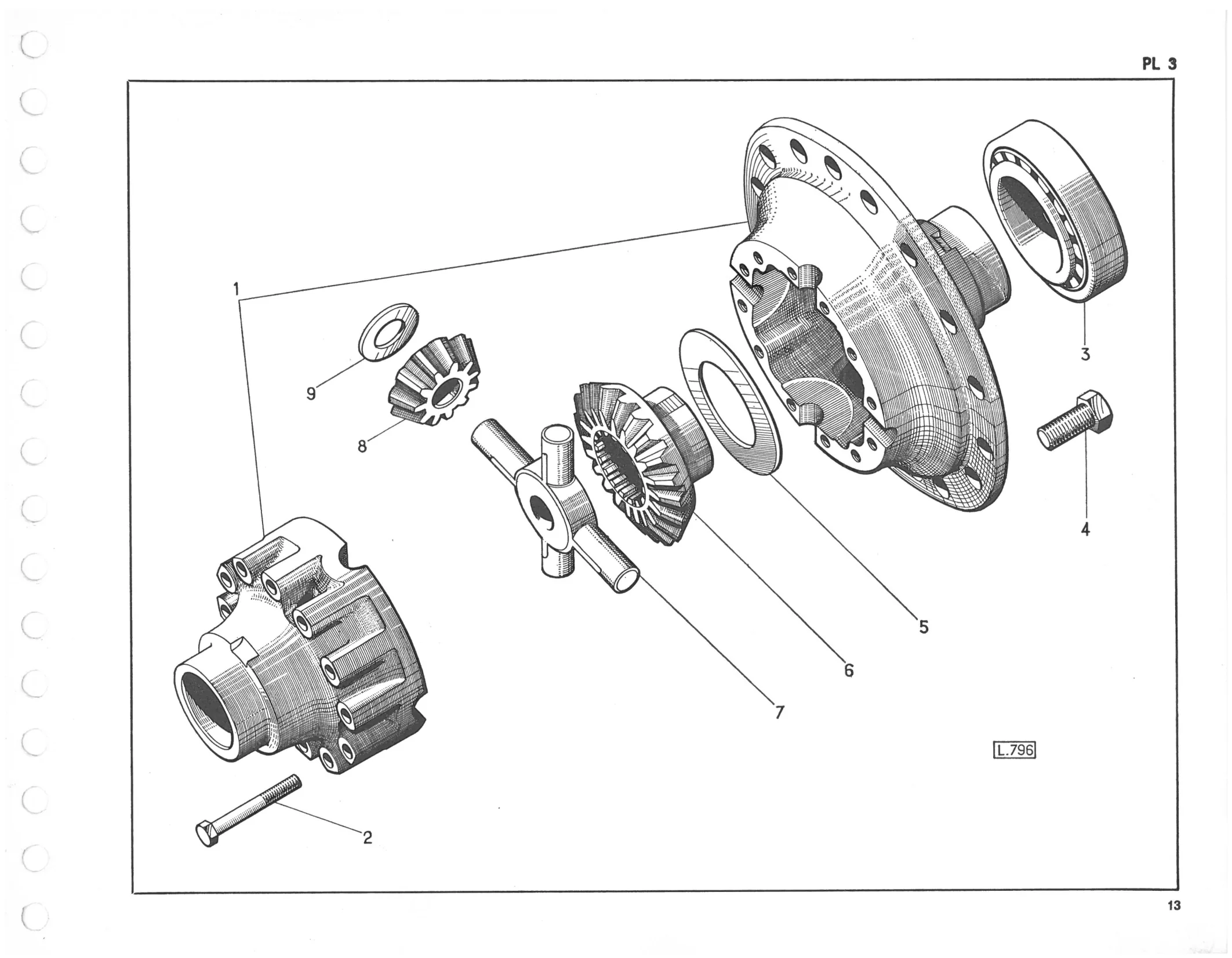 Planche 2: Moyeux Tambour Et Arbre De Roue, page 531 of 545 — 350-450-480-490-530 Diesel Spare Parts Catalogue, Tome I