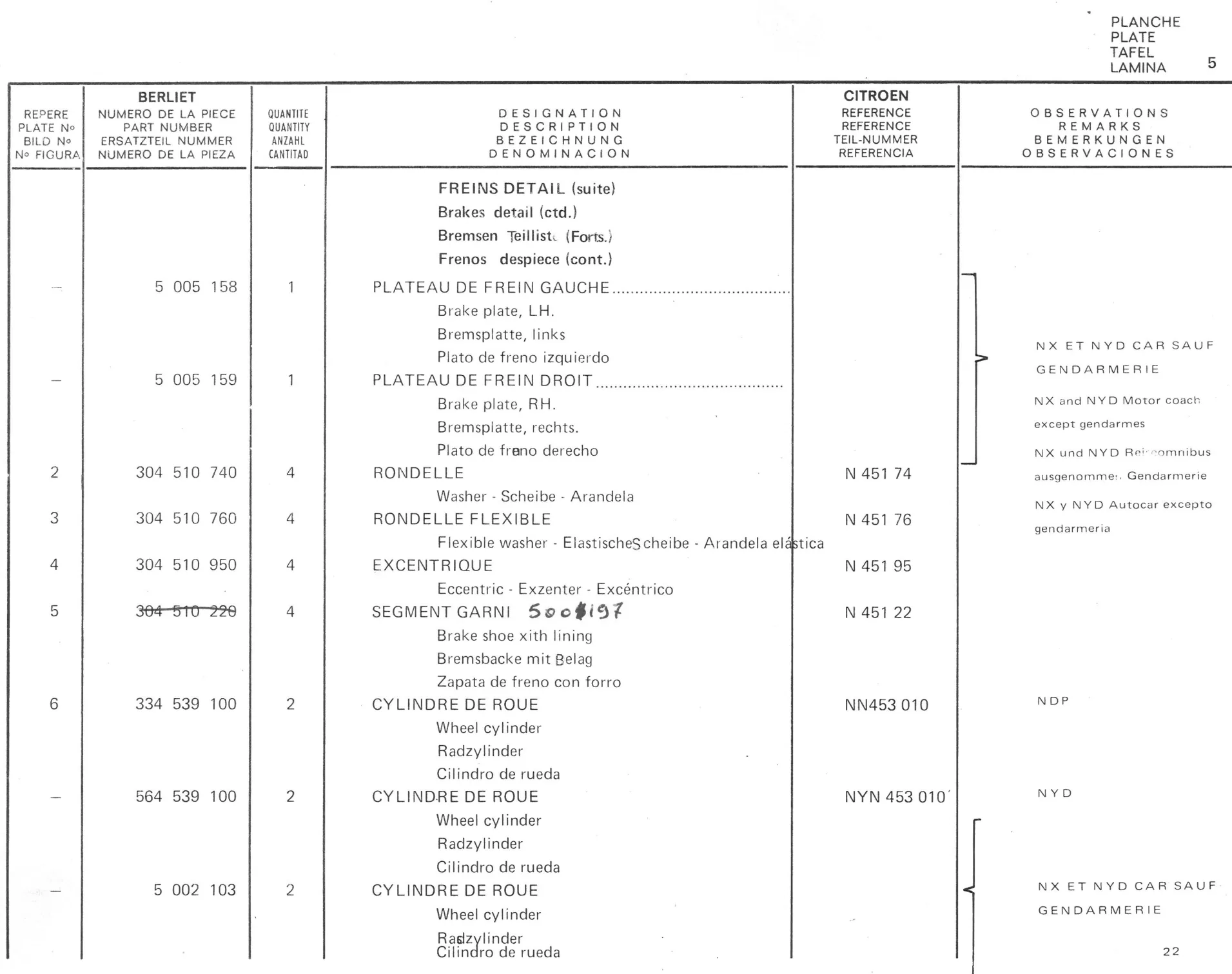 Planche 2: Moyeux Tambour Et Arbre De Roue, page 537 of 545 — 350-450-480-490-530 Diesel Spare Parts Catalogue, Tome I