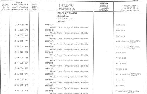 Planche 1: Fixation Moteur Et, page 38 — 350-450-480-490-530 Diesel Spare Parts Catalogue, Tome I