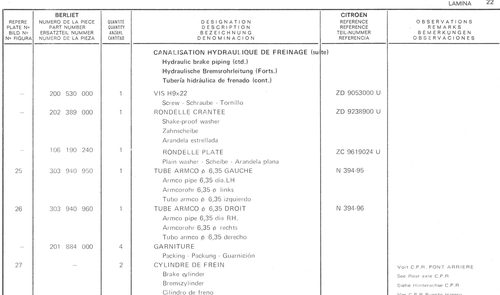 Planche 11: Commande Hydraulique De Debrayage, page 149 — 350-450-480-490-530 Diesel Spare Parts Catalogue, Tome I