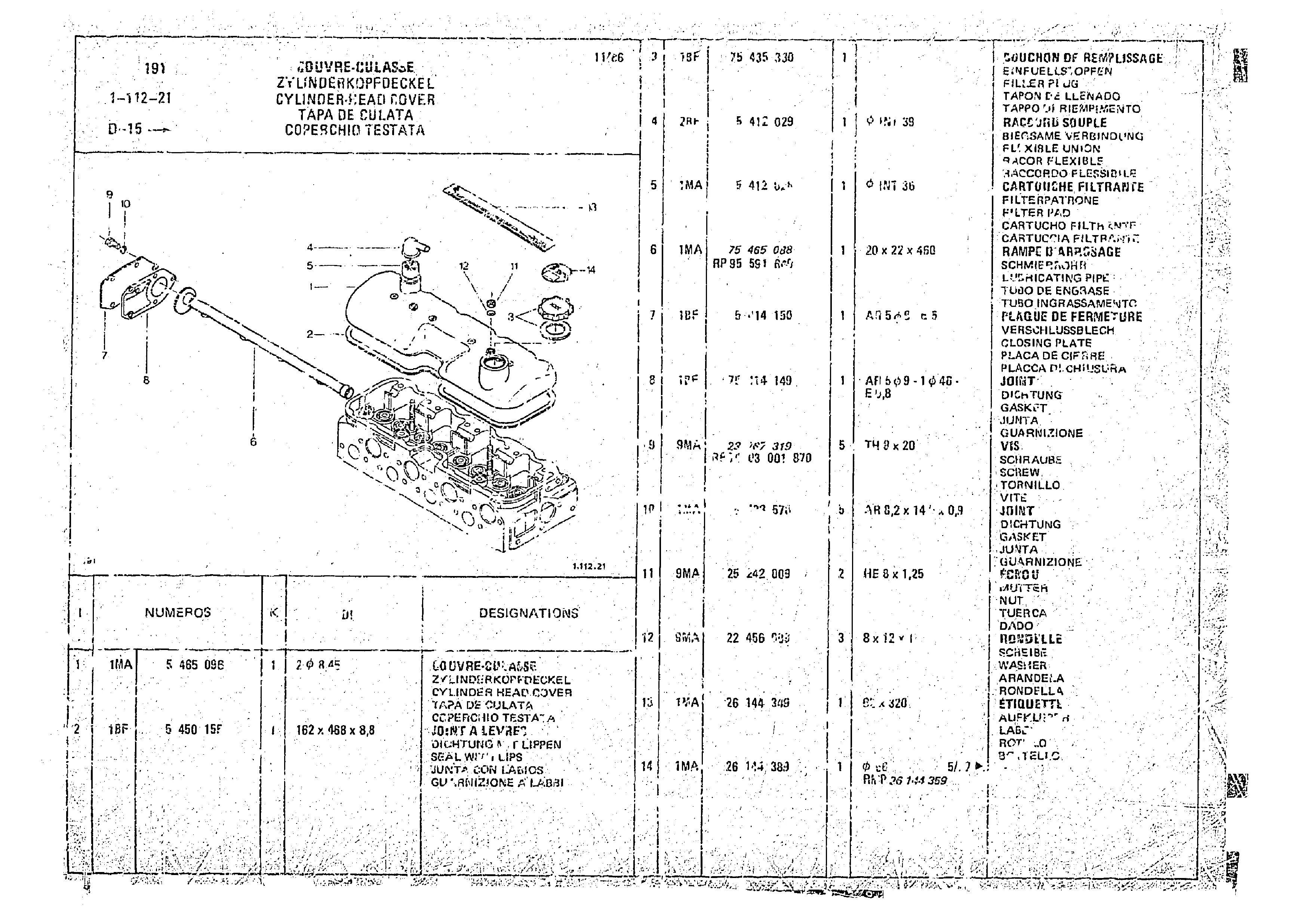 Cylinder Head, page 45 of 966 — CX Parts Catalogue — 1974–1979