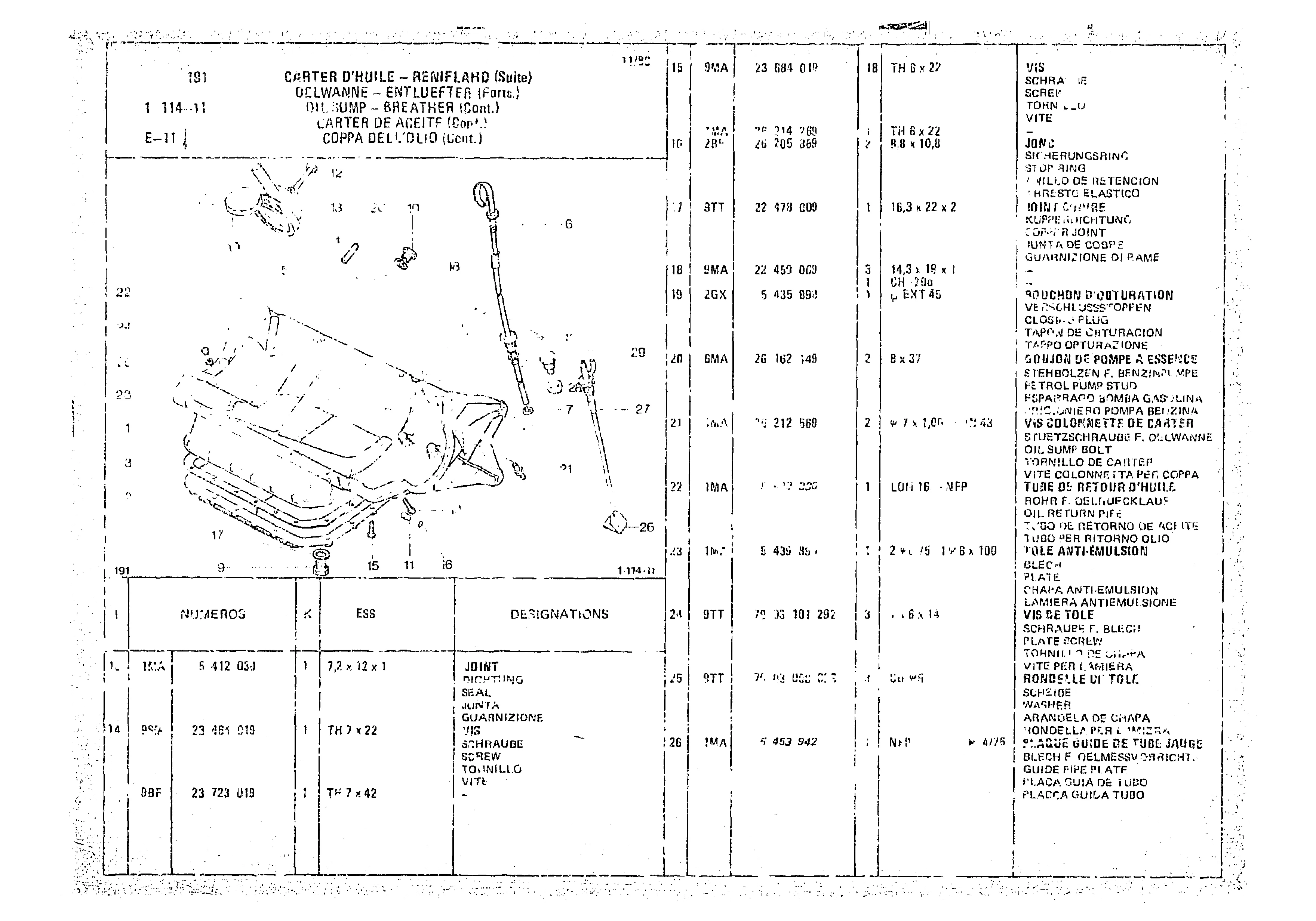Oil Sump, page 50 of 966 — CX Parts Catalogue — 1974–1979