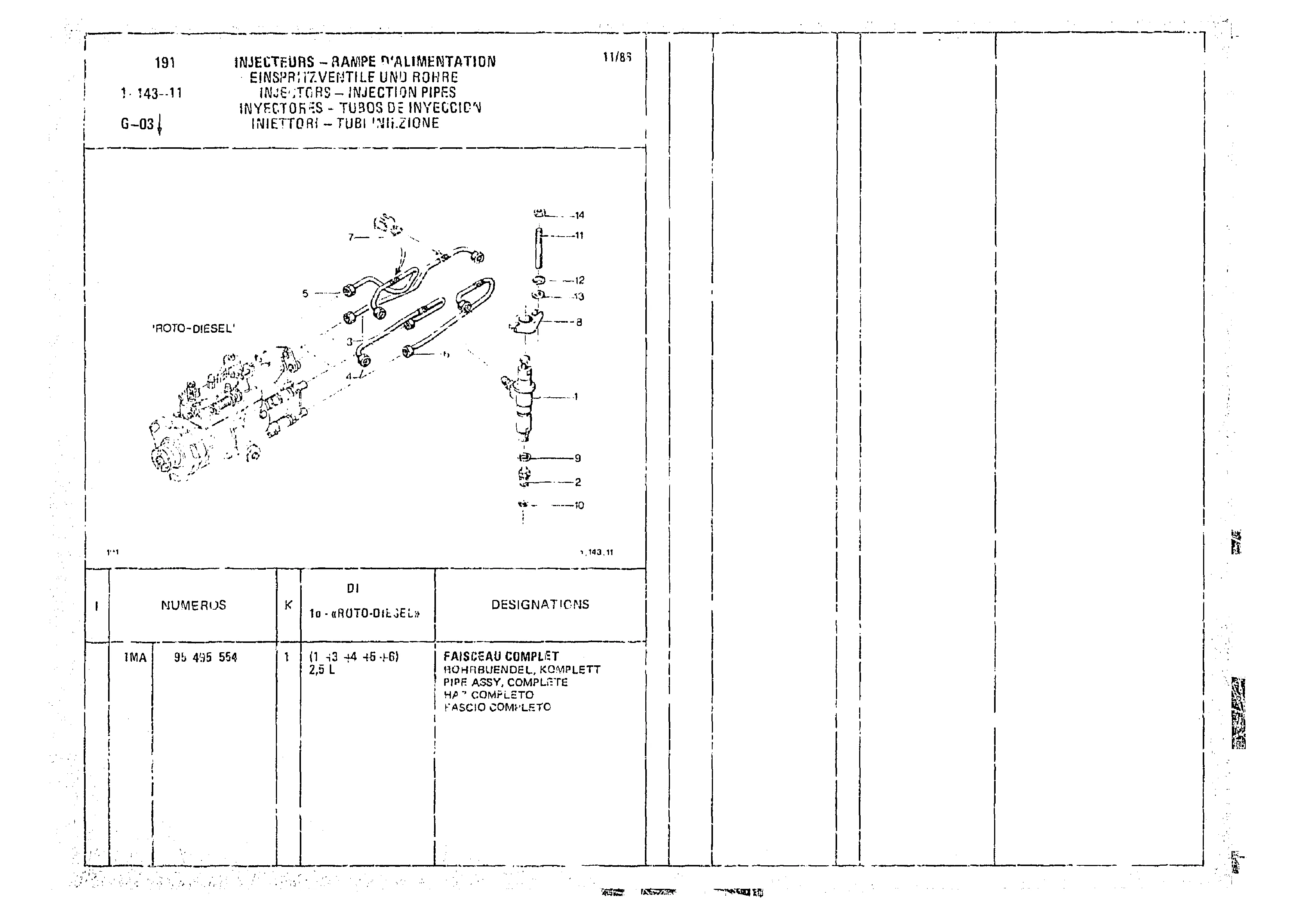 Injectors Injection Pipes, page 88 of 966 — CX Parts Catalogue — 1974–1979