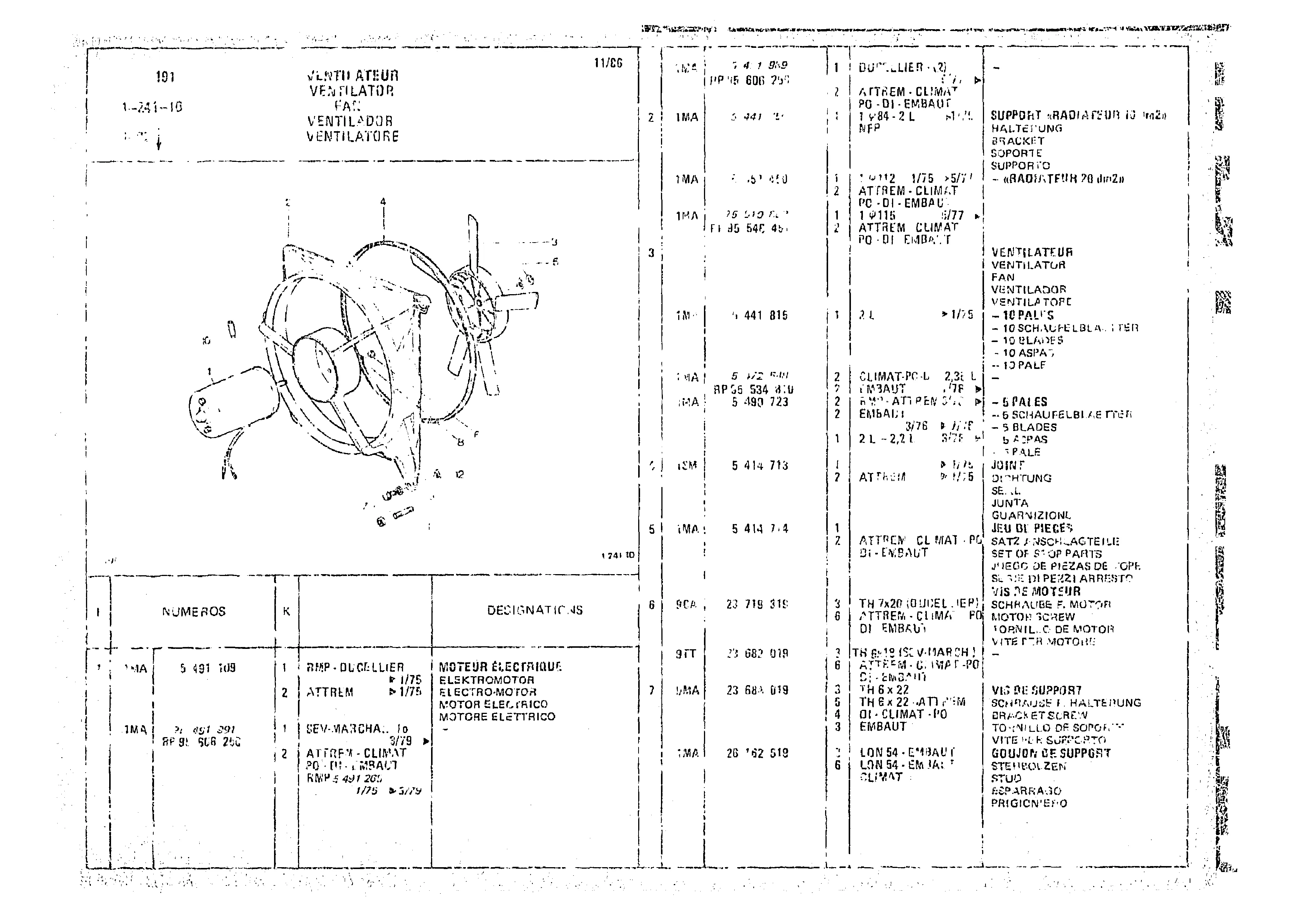 Fan, page 119 of 966 — CX Parts Catalogue — 1974–1979