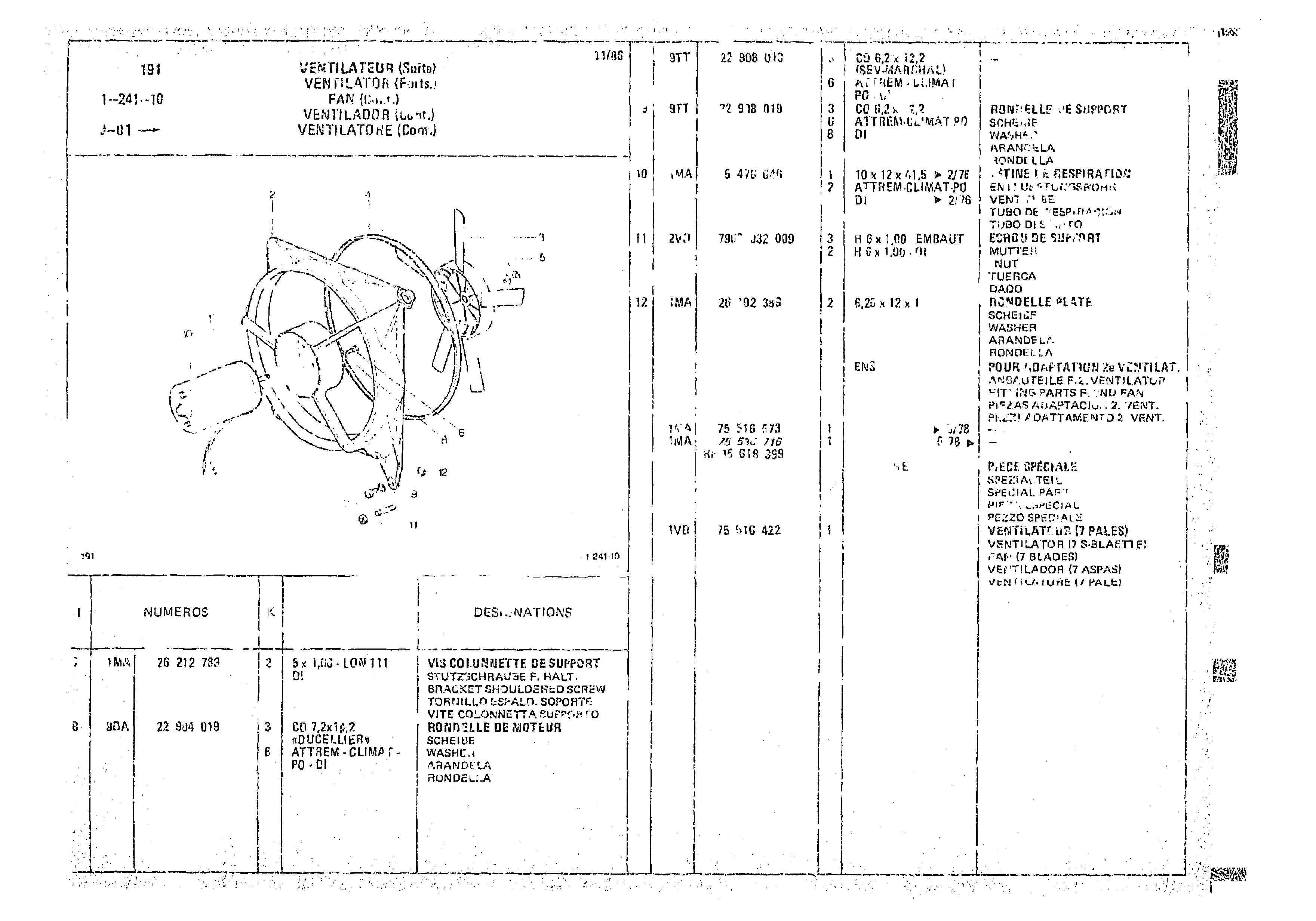 Fan, page 120 of 966 — CX Parts Catalogue — 1974–1979