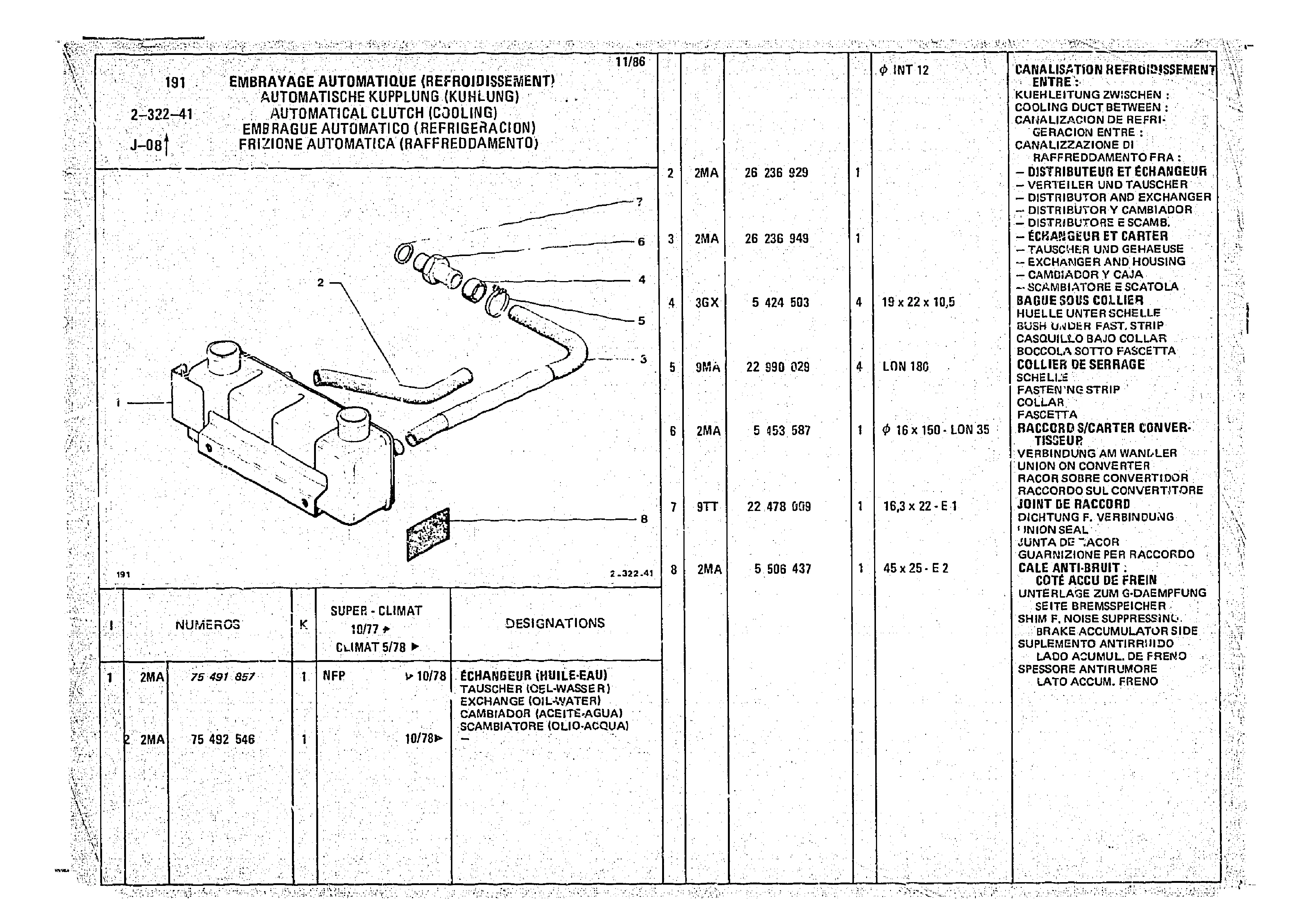 Automatic Clutch (Cooling), page 337 of 966 — CX Parts Catalogue — 1974–1979