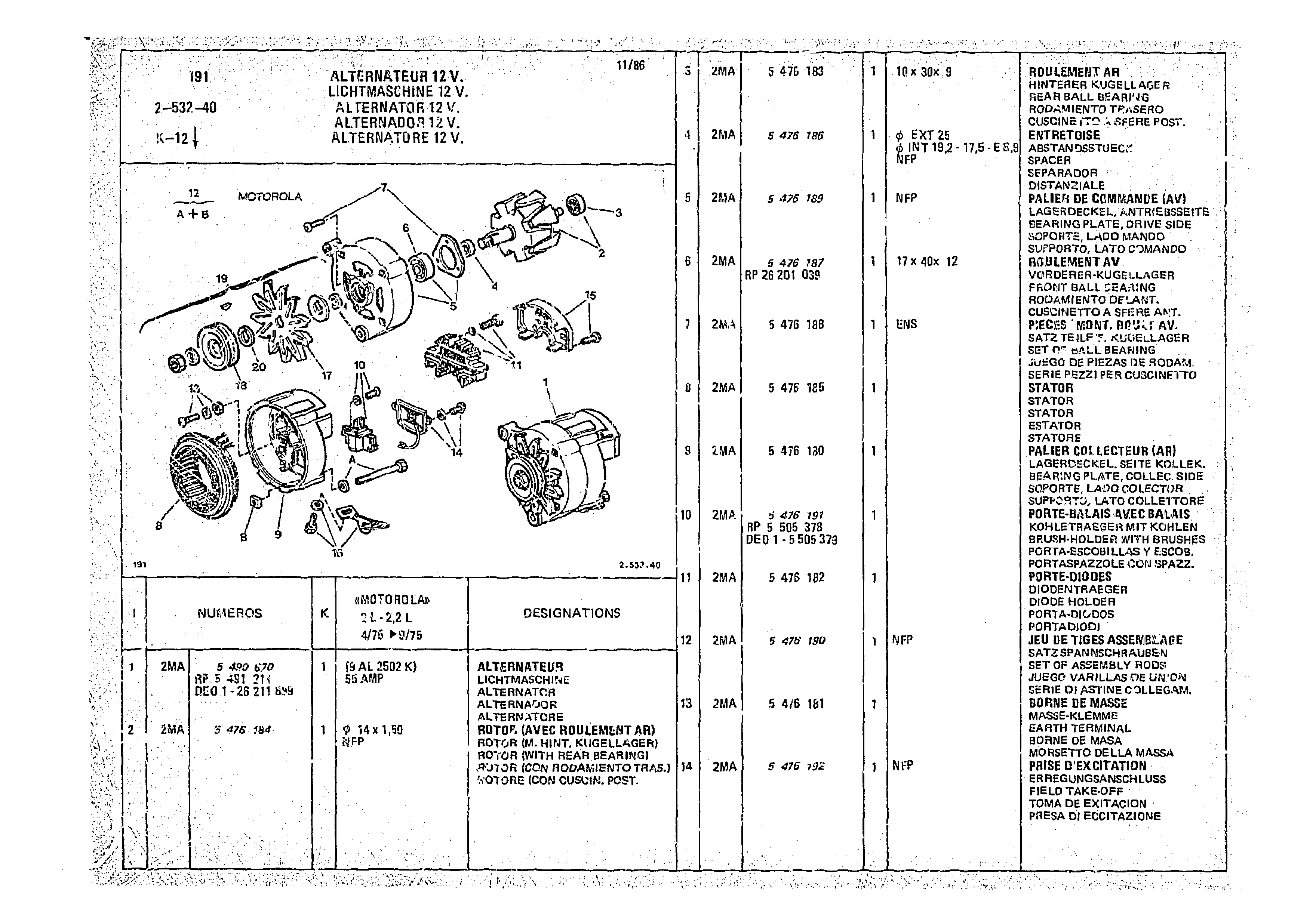 Alternator With Built In Regulator, page 348 of 966 — CX Parts Catalogue — 1974–1979