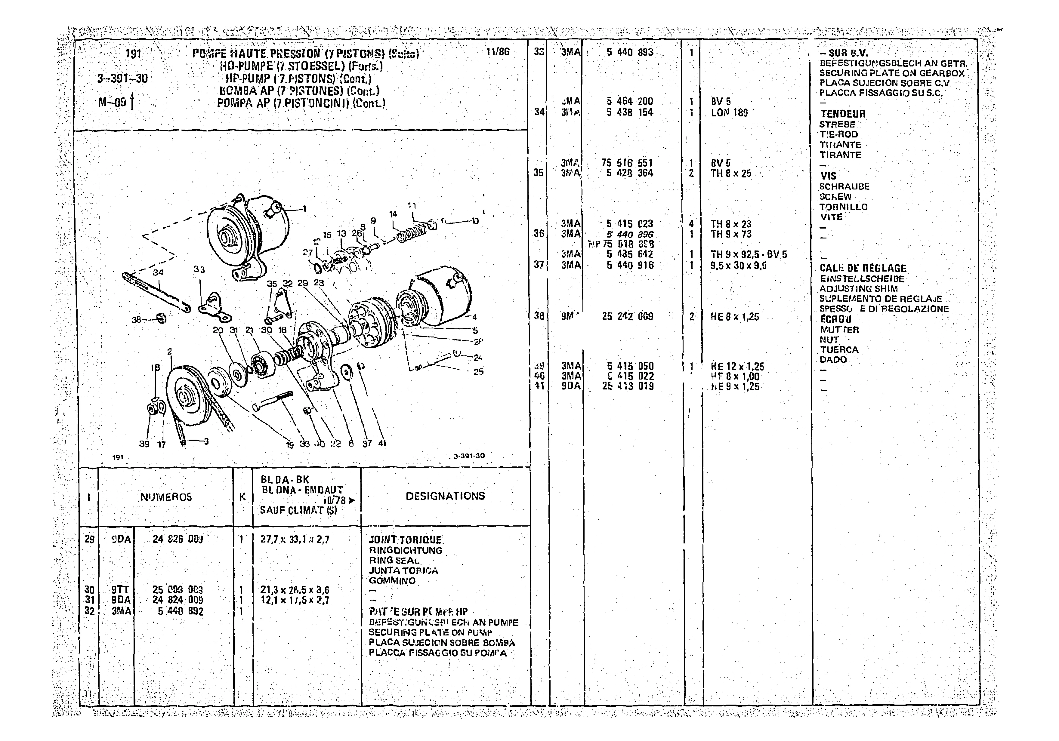 HP-Pump (7Pistons), page 367 of 966 — CX Parts Catalogue — 1974–1979