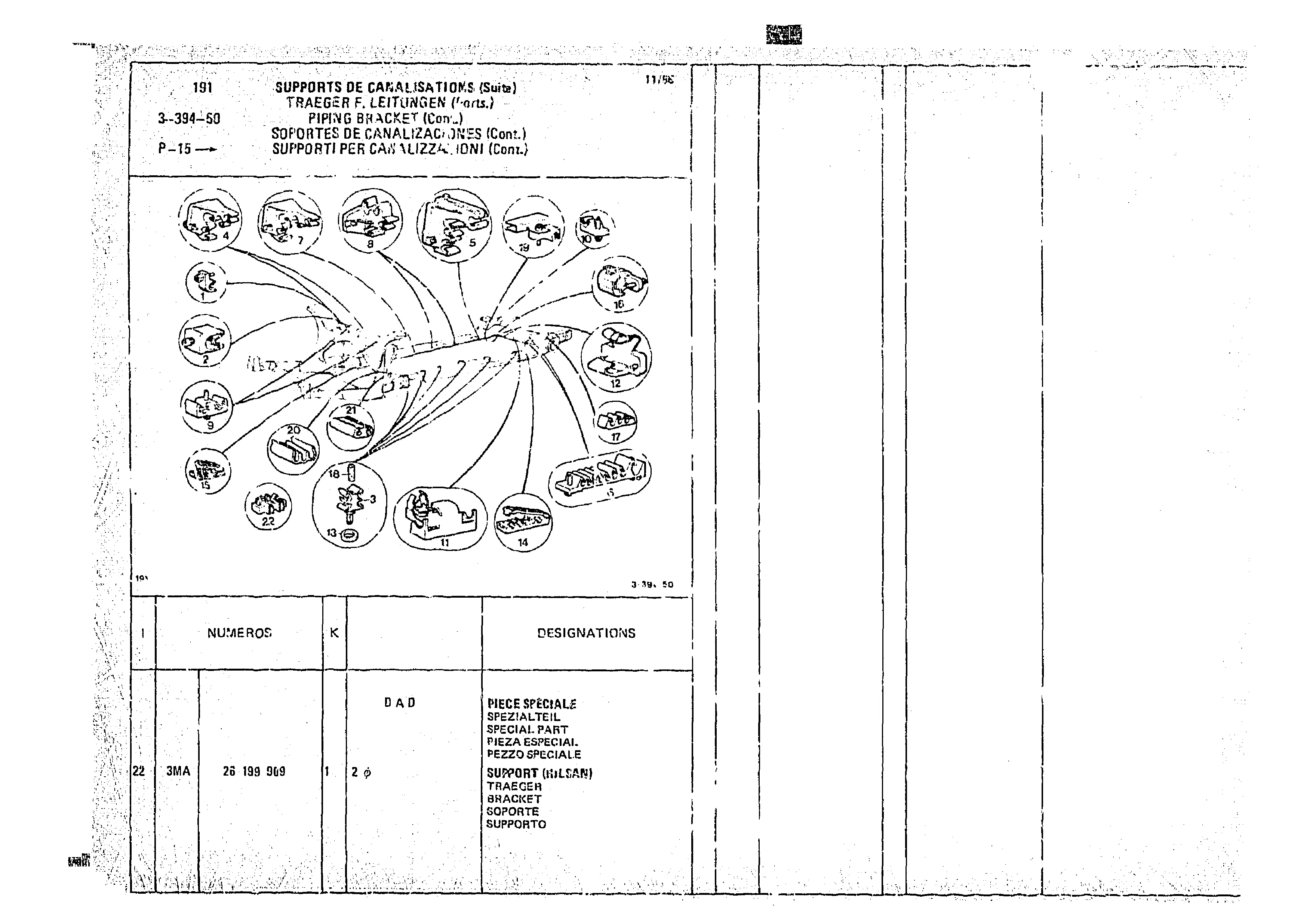 Piping Brackets, page 403 of 966 — CX Parts Catalogue — 1974–1979