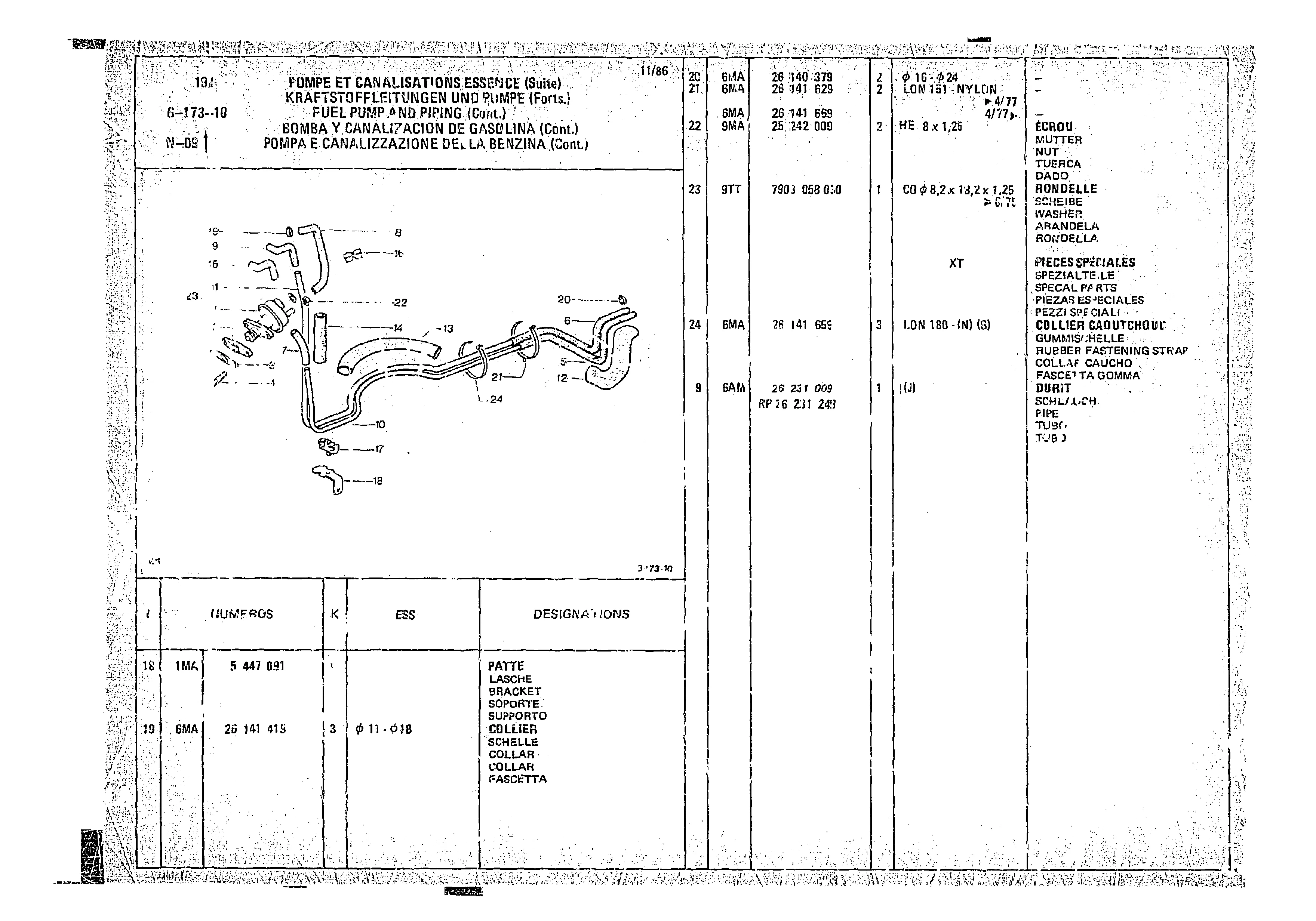 Fuel Pump And Piping, page 578 of 966 — CX Parts Catalogue — 1974–1979