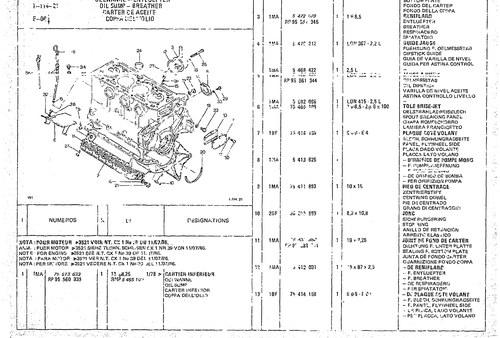 Oil Sump, page 55 — CX Parts Catalogue — 1974–1979