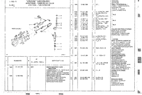 Injectors Injection Pipes, page 87 — CX Parts Catalogue — 1974–1979