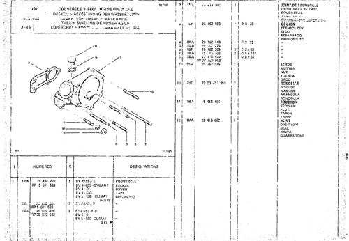 Cover & securing F. Water Pump, page 116 — CX Parts Catalogue — 1974–1979