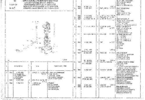 Gear-Change Control Binacle Side, page 164 — CX Parts Catalogue — 1974–1979