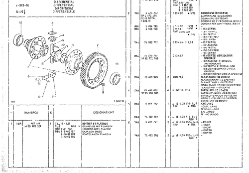 Differential, page 171 — CX Parts Catalogue — 1974–1979