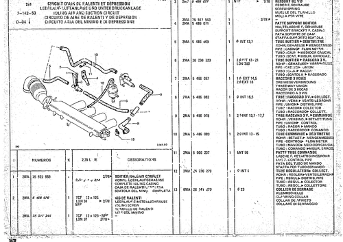 Idling Air And Suction Circuit, page 266 — CX Parts Catalogue — 1974–1979