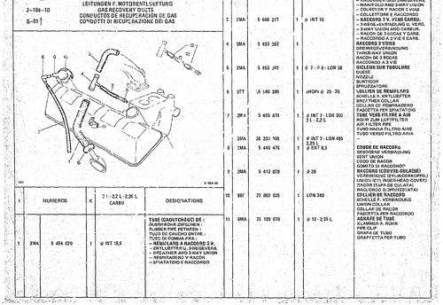 Gas Recovery Ducts, page 300 — CX Parts Catalogue — 1974–1979