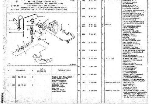 Antipollution - Gas Recovery, page 314 — CX Parts Catalogue — 1974–1979