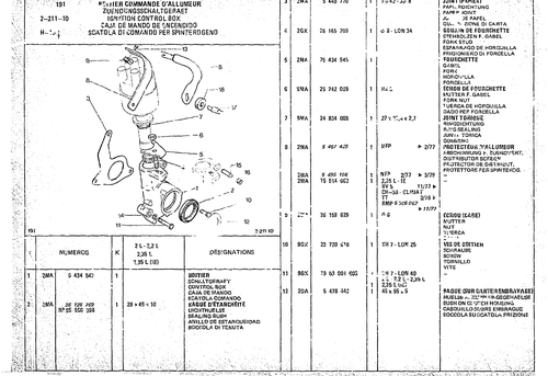 Ignition Control Box, page 315 — CX Parts Catalogue — 1974–1979