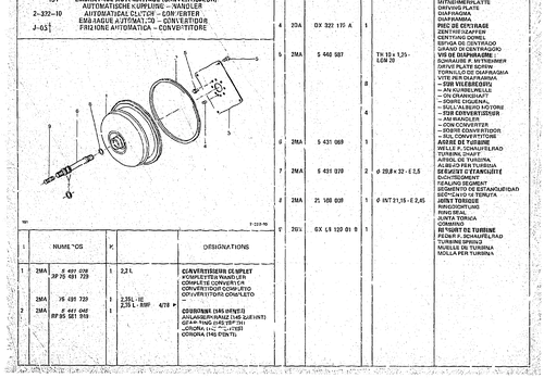 Automatic Clutch - Converter, page 332 — CX Parts Catalogue — 1974–1979