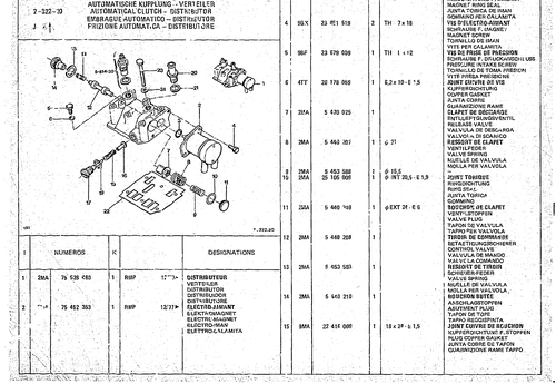 Automatic Clutch - Distributor, page 333 — CX Parts Catalogue — 1974–1979