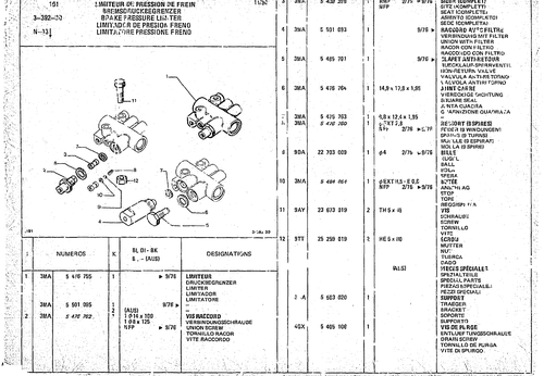 Brake Pressure Limiter, page 376 — CX Parts Catalogue — 1974–1979