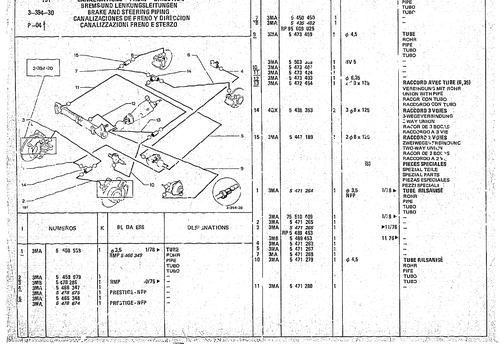 Brake And Steering Piping, page 392 — CX Parts Catalogue — 1974–1979