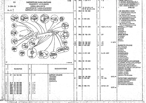 Piping Brackets, page 402 — CX Parts Catalogue — 1974–1979