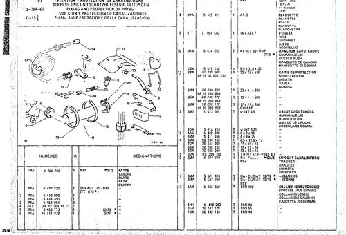 Fixing And Protection Of Piping, page 404 — CX Parts Catalogue — 1974–1979