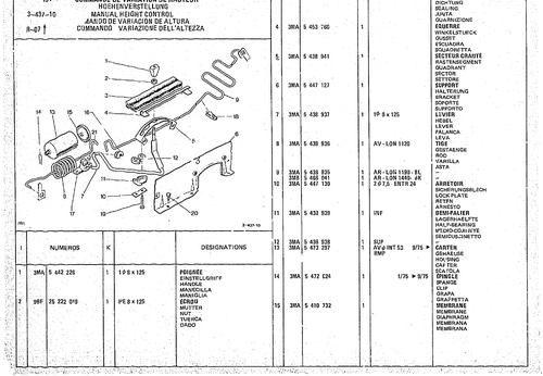 Manual Height Control, page 425 — CX Parts Catalogue — 1974–1979