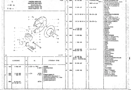 Rear Brakes, page 473 — CX Parts Catalogue — 1974–1979