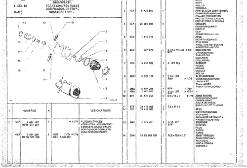 Brake Control Valve, page 477 — CX Parts Catalogue — 1974–1979