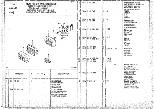 Fog Front Lighting, page 533 — CX Parts Catalogue — 1974–1979