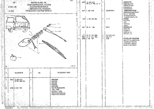 Rear Window Wiper, page 543 — CX Parts Catalogue — 1974–1979