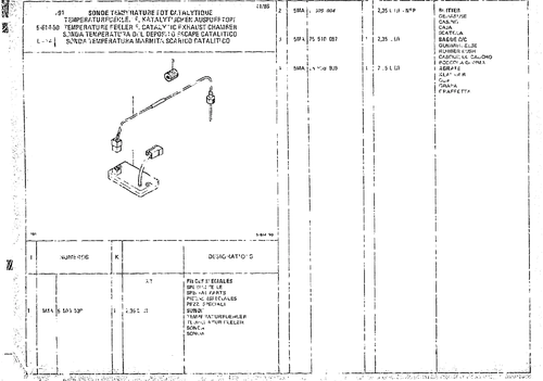 Temperature Feeler & Catalytic Exhaust chamber, page 562 — CX Parts Catalogue — 1974–1979