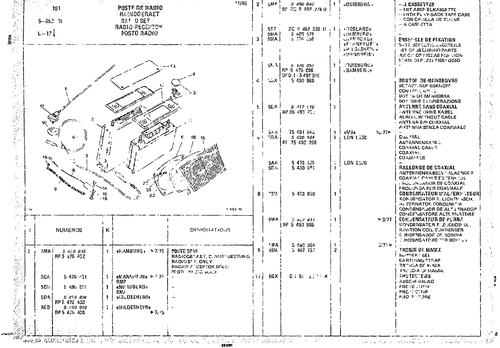 Radio Set, page 563 — CX Parts Catalogue — 1974–1979